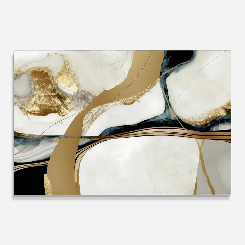 Sonderaktion Küchenrückwand Glas Golden Blue Marble