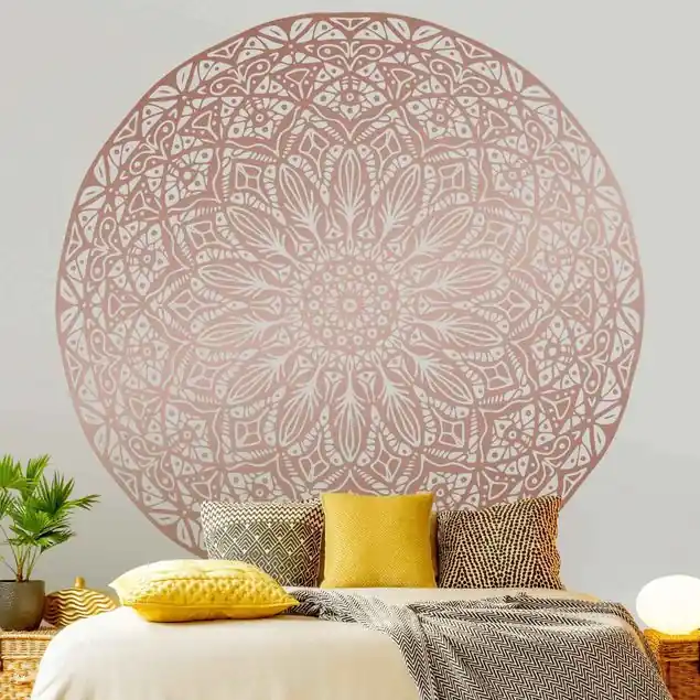 Markenprodukt Mandala Ornament in Kupfergold Fototapete • Vliestapete + Kleister • hergestellt in Deutschland