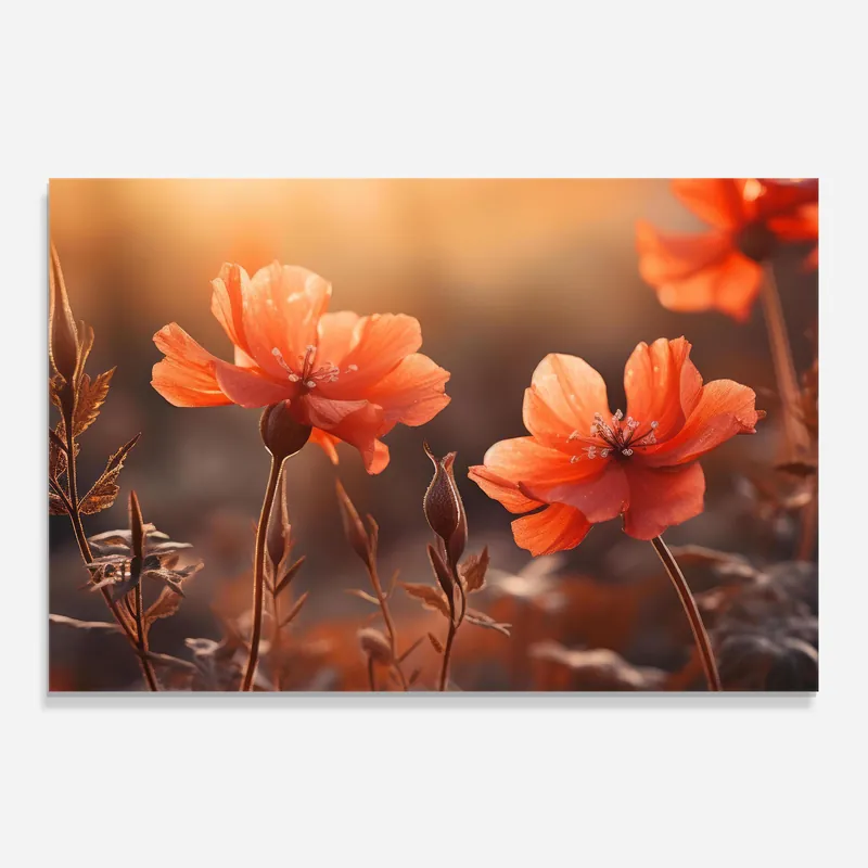 Küchenrückwand Glas Orange Small Poppy Top-Seller