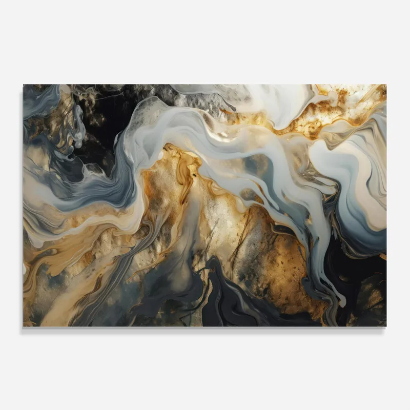 Küchenrückwand Glas Grey Gold Liquid Marble Mega-Angebot