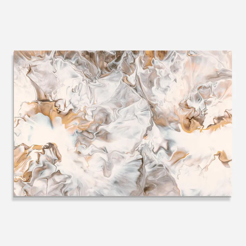 Ausverkauf Küchenrückwand Glas White Gold Abstract
