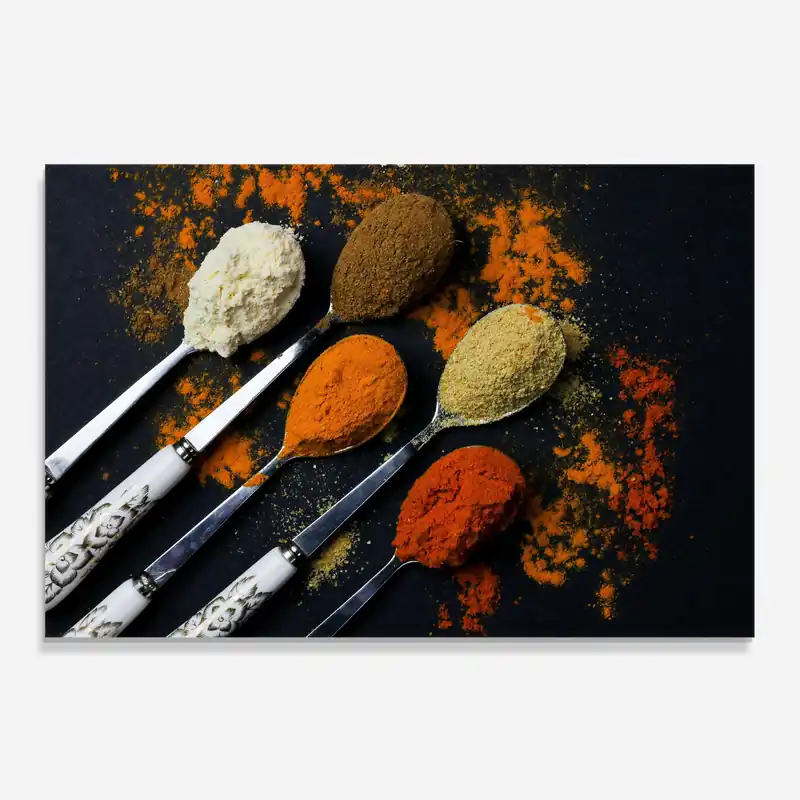 Markenprodukt Küchenrückwand Glas Spoons With Spices