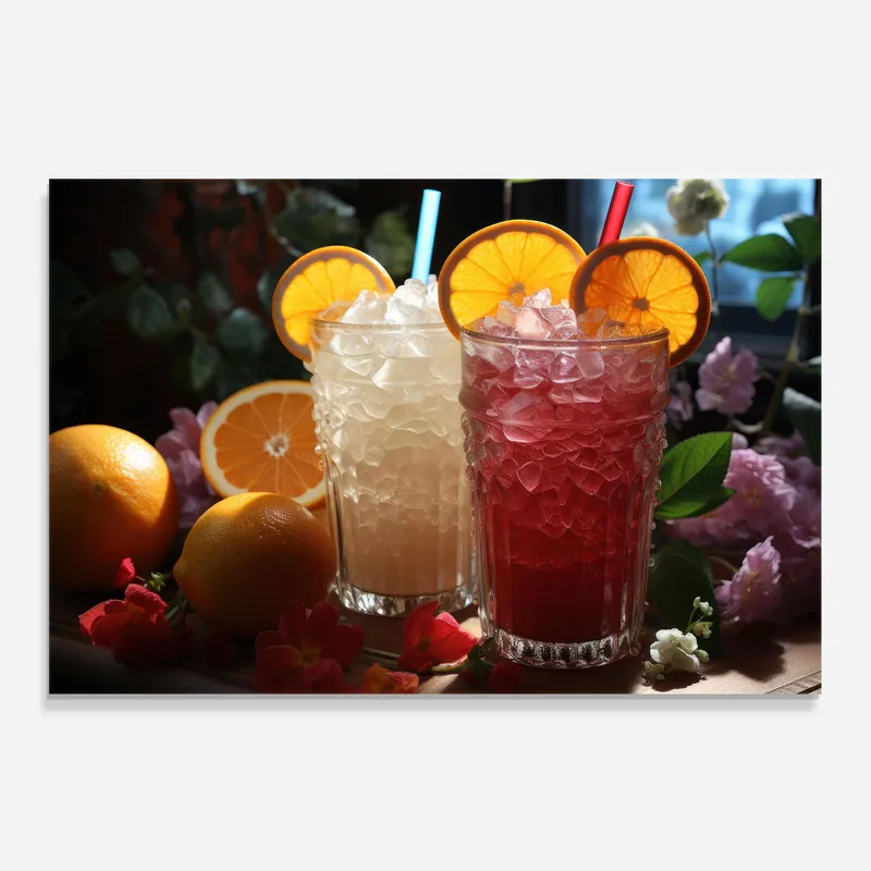 Billig Küchenrückwand Glas Citrus Smoothie Drink