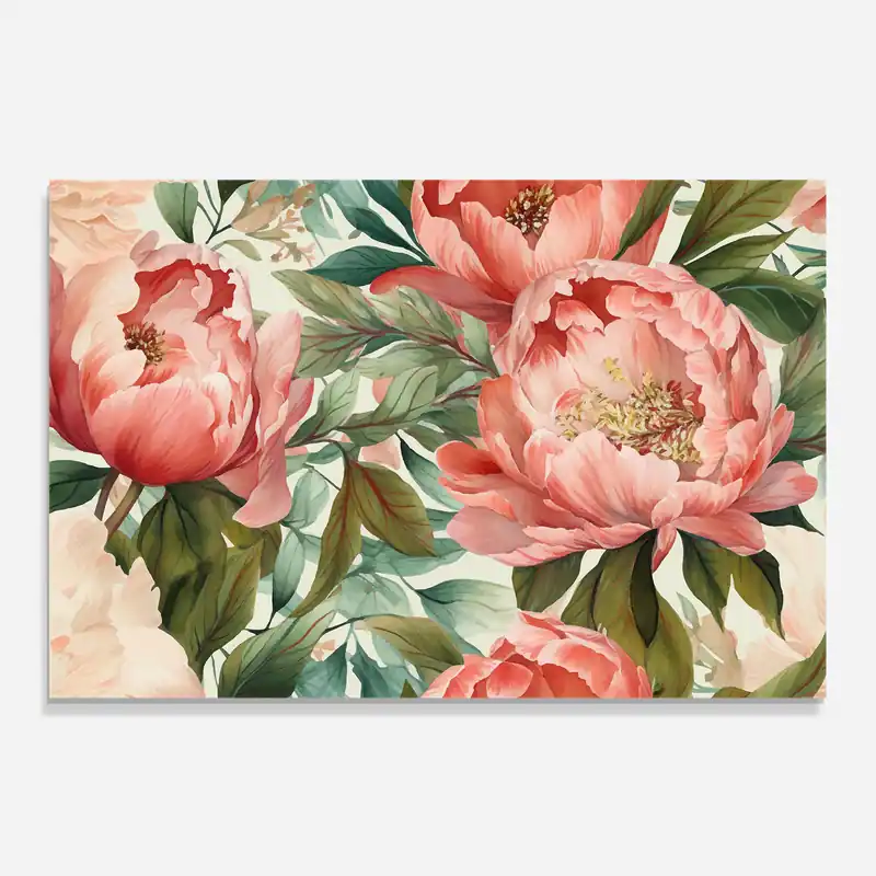 Küchenrückwand Glas Light Red Peony Bestseller
