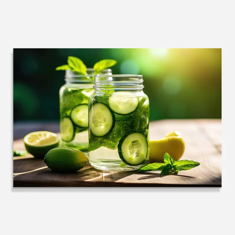 Top-Preis Küchenrückwand Glas Cold Drink Cucumber