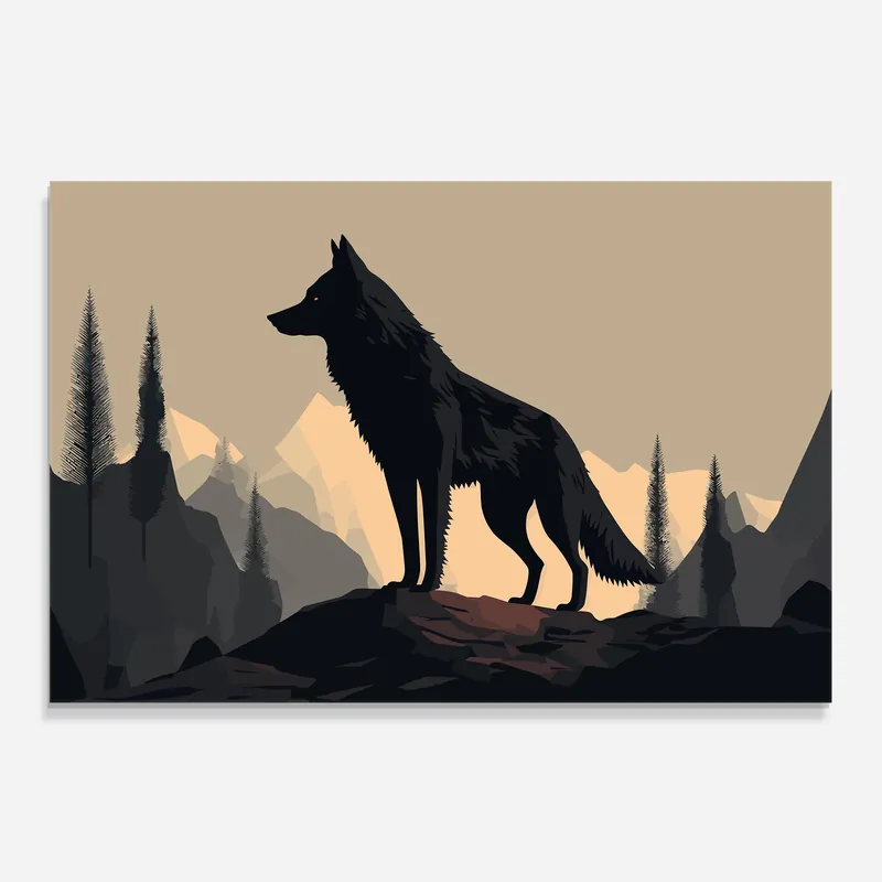 Knallerangebot Küchenrückwand Glas Black Wolf