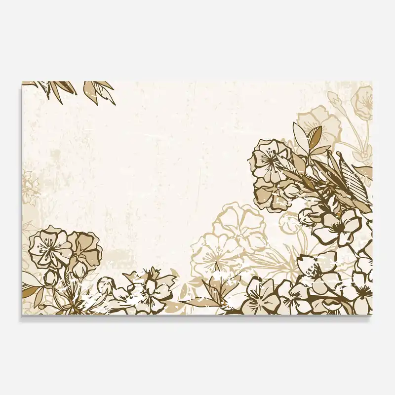 Versand Am Gleichen Tag Küchenrückwand Glas Cream Brown Flower