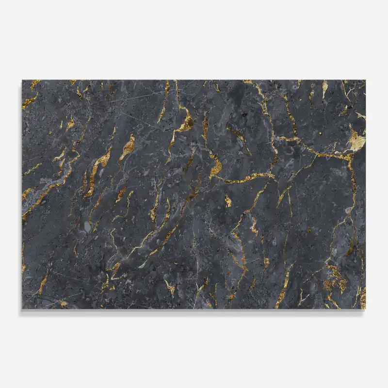 Top-Seller Küchenrückwand Glas Gold Grey Marble