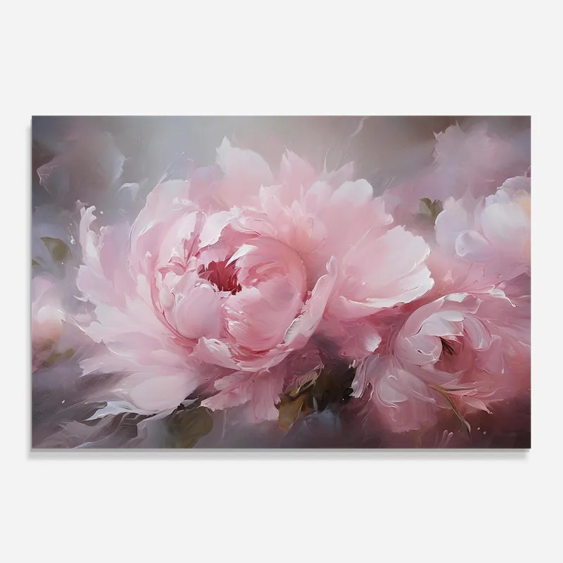 Saisonangebot Küchenrückwand Glas Dreamy Painting Peony