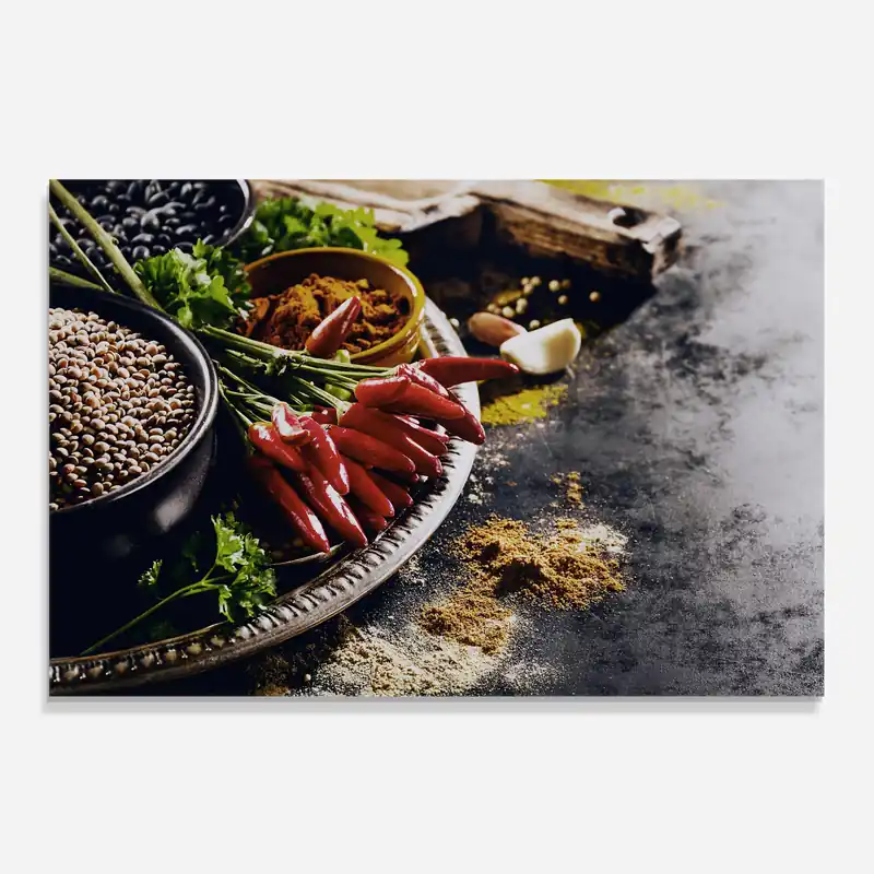 Zertifiziert Küchenrückwand Glas Grocery Spices