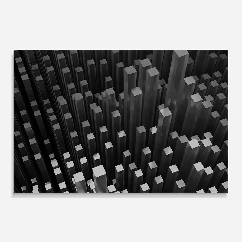 Wochenendangebot Küchenrückwand Glas Black Block Pattern