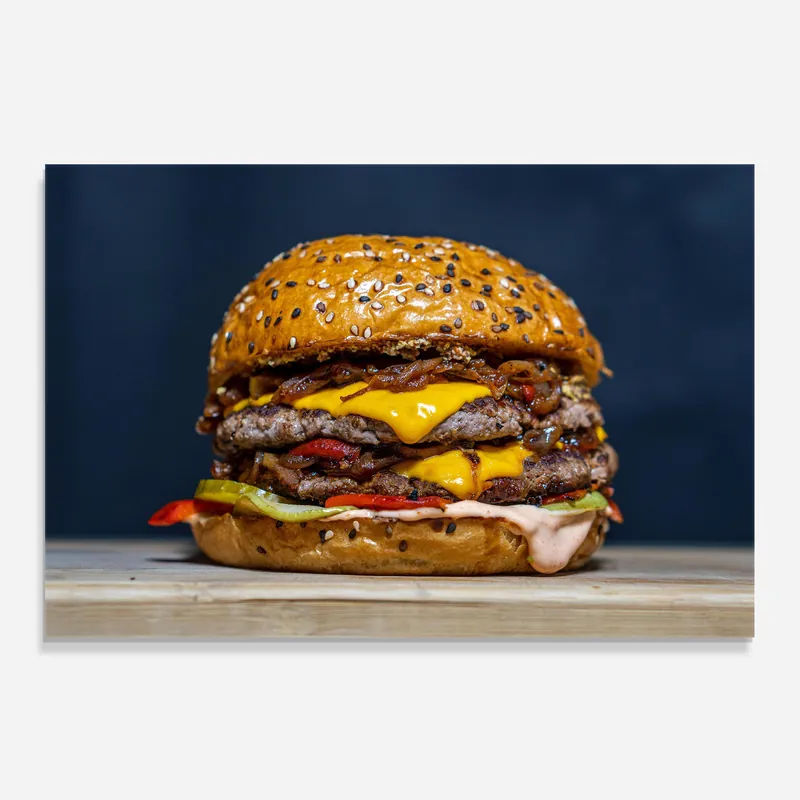 Küchenrückwand Glas Tasty Hamburger Preiswert
