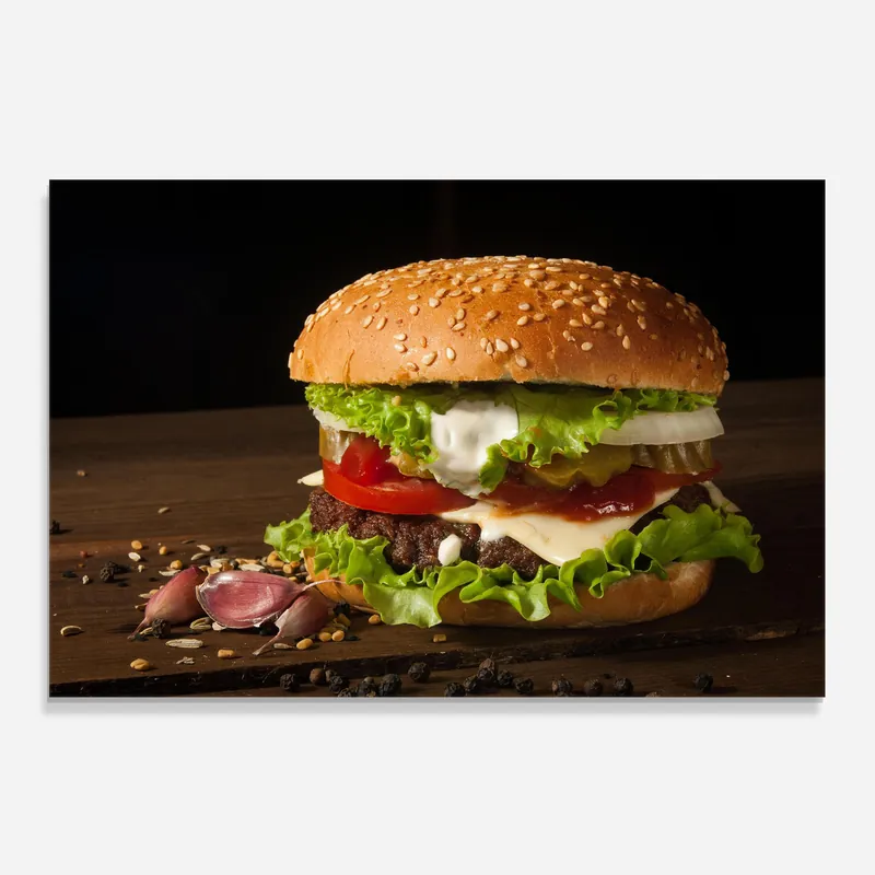 Küchenrückwand Glas Delicious Hamburger Neu Im Sortiment