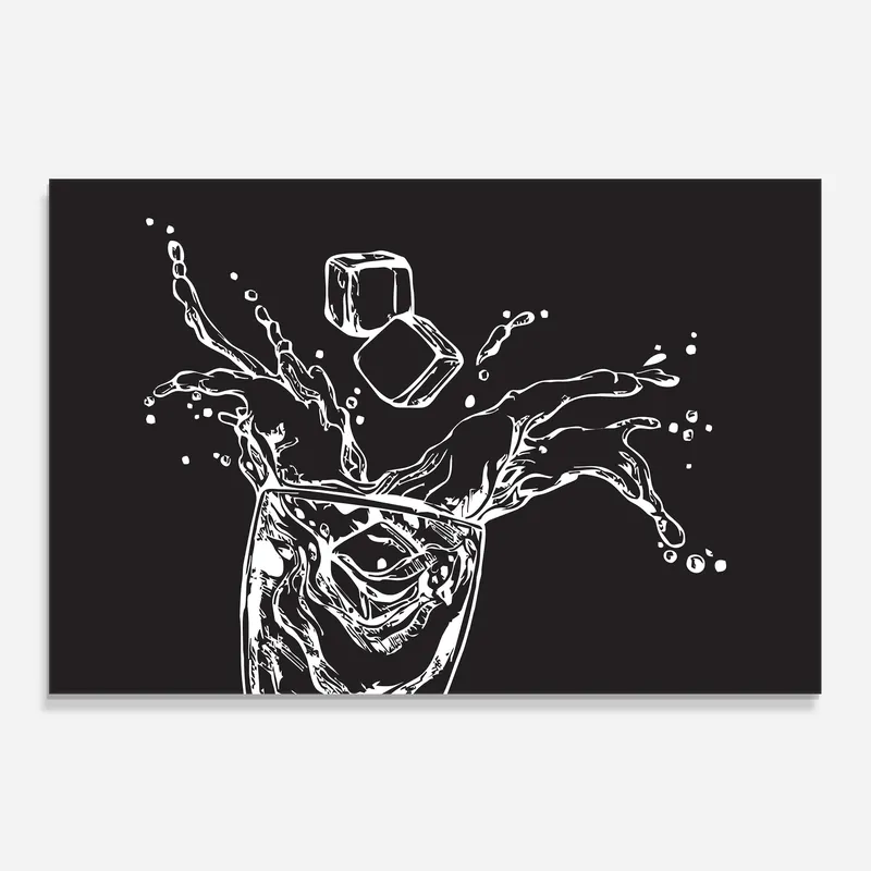Preiswert Küchenrückwand Glas Ice Splash Drink