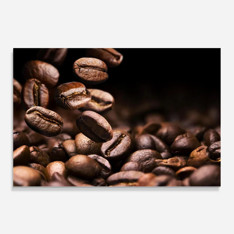 Begrenztes Angebot Küchenrückwand Glas Falling Coffee Beans