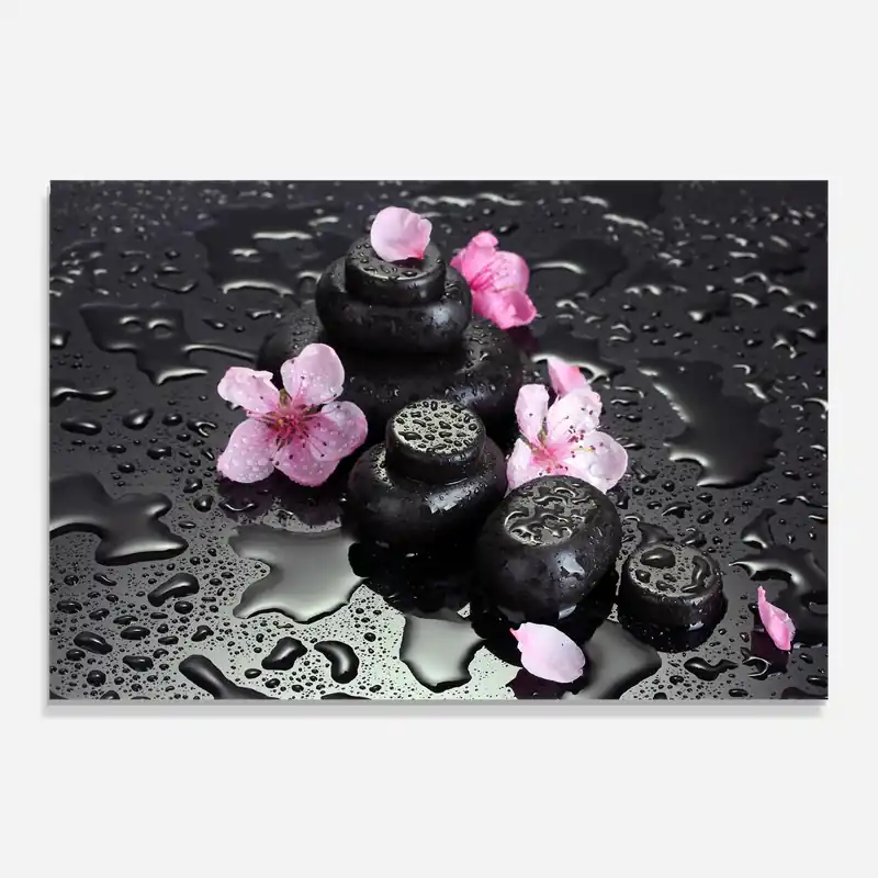 Top-Preis Küchenrückwand Glas Pretty Flower Stones