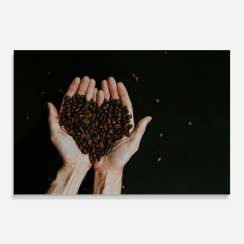 Abverkauf Küchenrückwand Glas Holding Coffee Heart