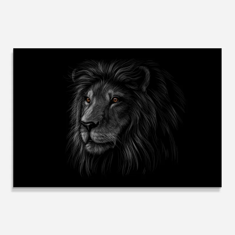 Bestseller Küchenrückwand Glas Lion In Shadow