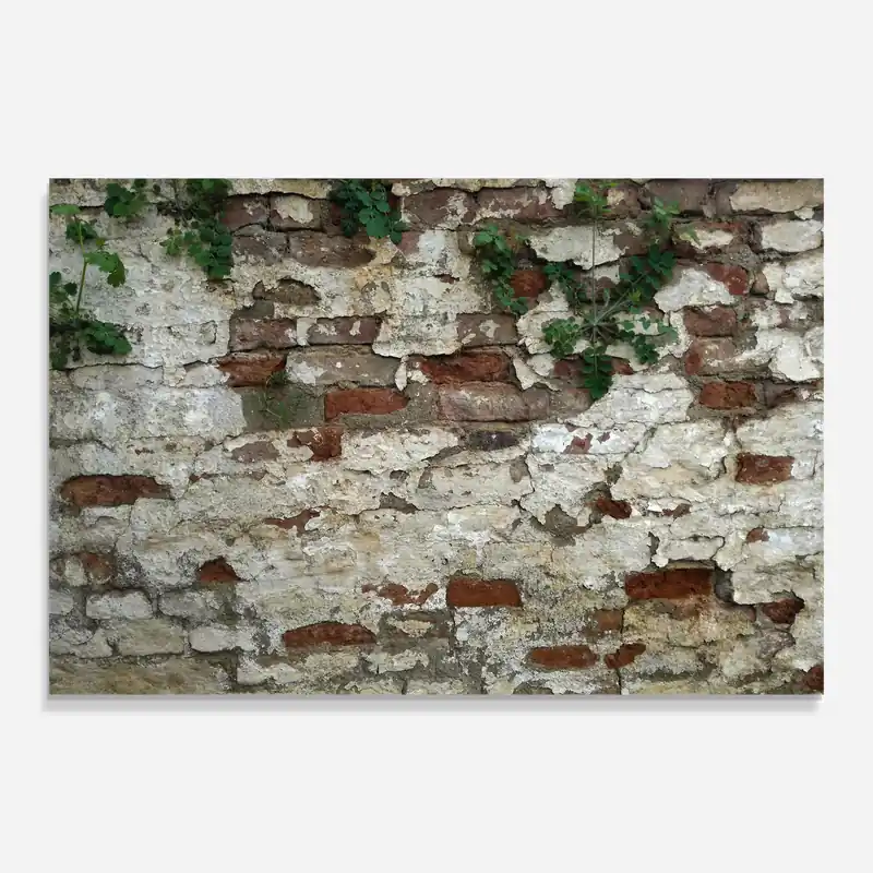 Aktuell Küchenrückwand Glas Shabby Bricks