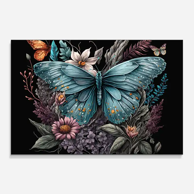 Küchenrückwand Glas Pretty Blue Butterfly Direkt Vom Hersteller