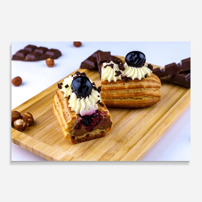 Begrenztes Angebot Küchenrückwand Glas Blueberry Eclair