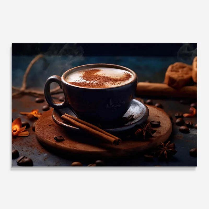 Garantierte Lieferung Küchenrückwand Glas Cinnamon Coffee Cup