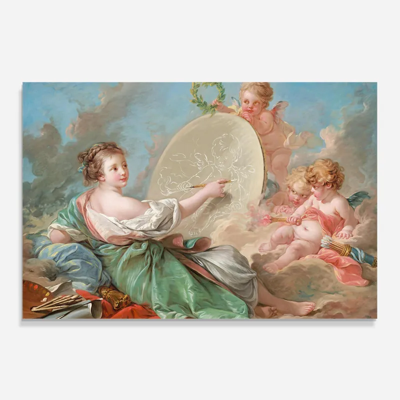 Nur Heute Küchenrückwand Glas Painting Cute Angels