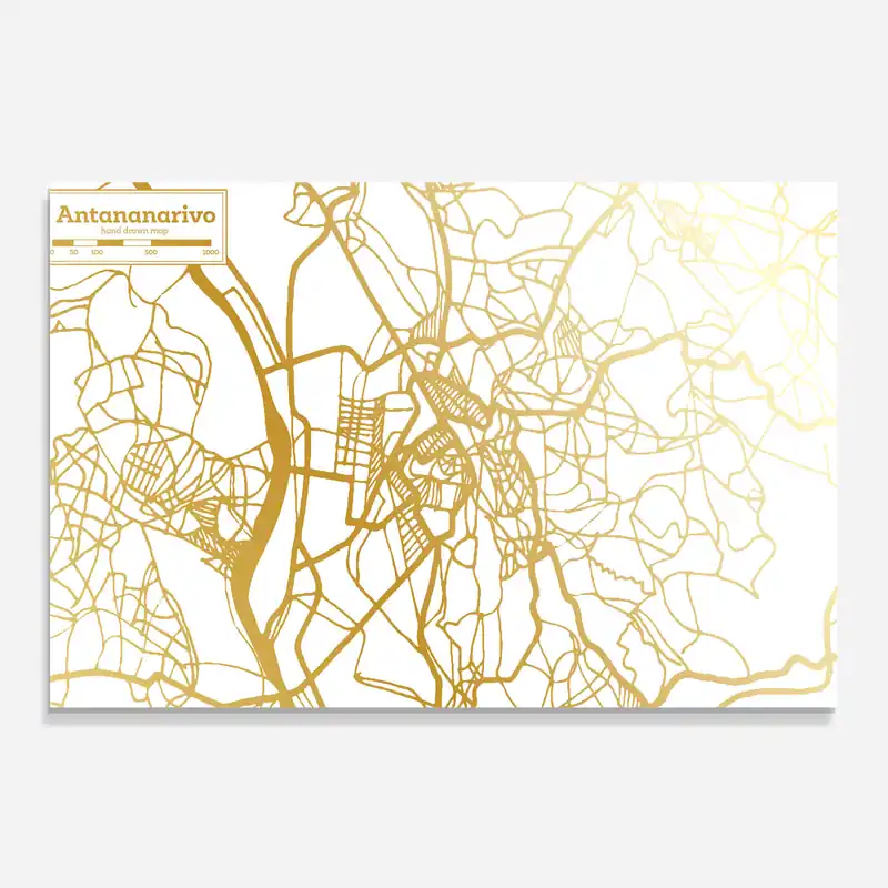 Ausverkauf Küchenrückwand Glas Antananarivo Map
