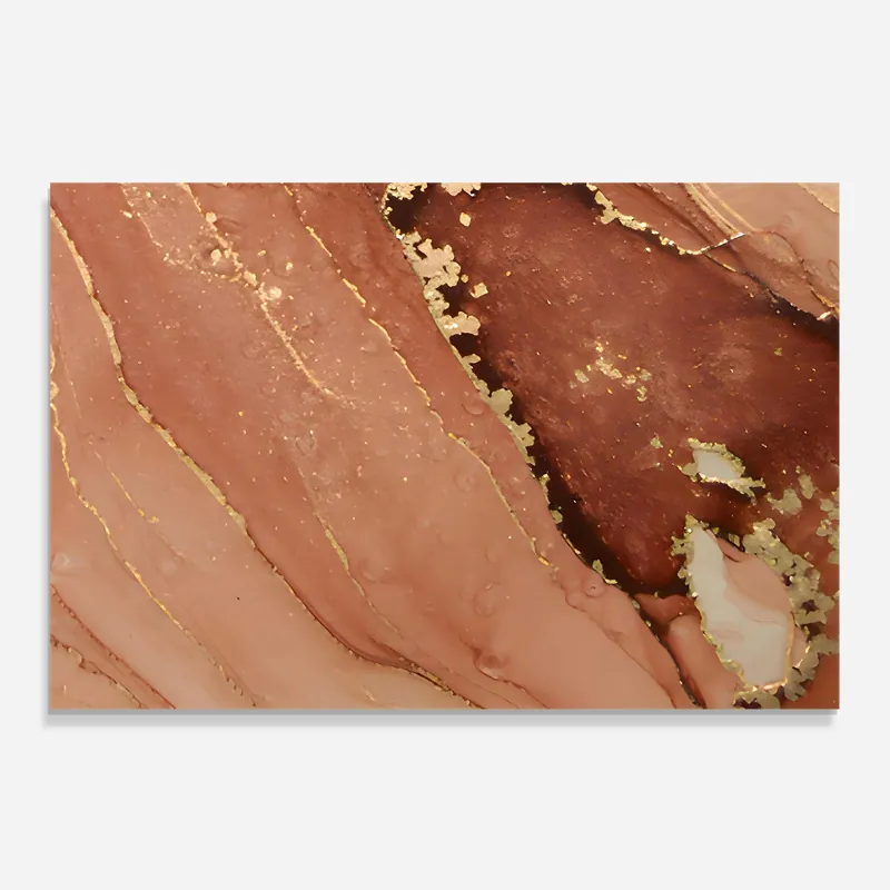 Bestseller Küchenrückwand Glas Orange Marble