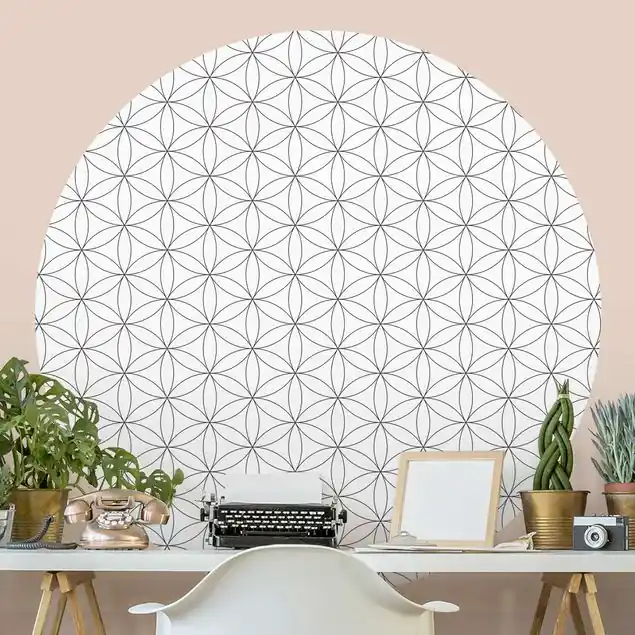 Knallerangebot Blume des Lebens Muster Runde Mustertapete
