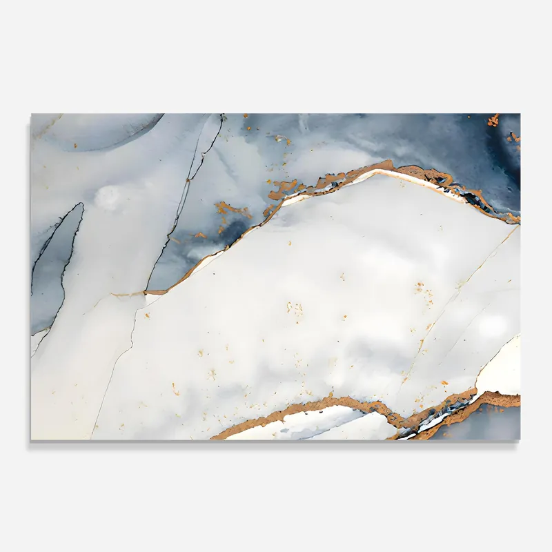 Nur Heute Küchenrückwand Glas Blue Watercolor
