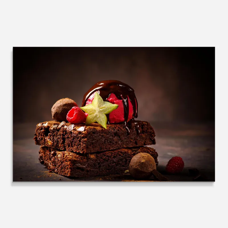 Küchenrückwand Glas Chocolate Brownie Kostenloser Versand