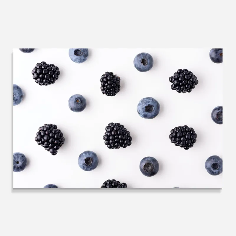 Küchenrückwand Glas Blackberries And Blueberries Begrenztes Angebot