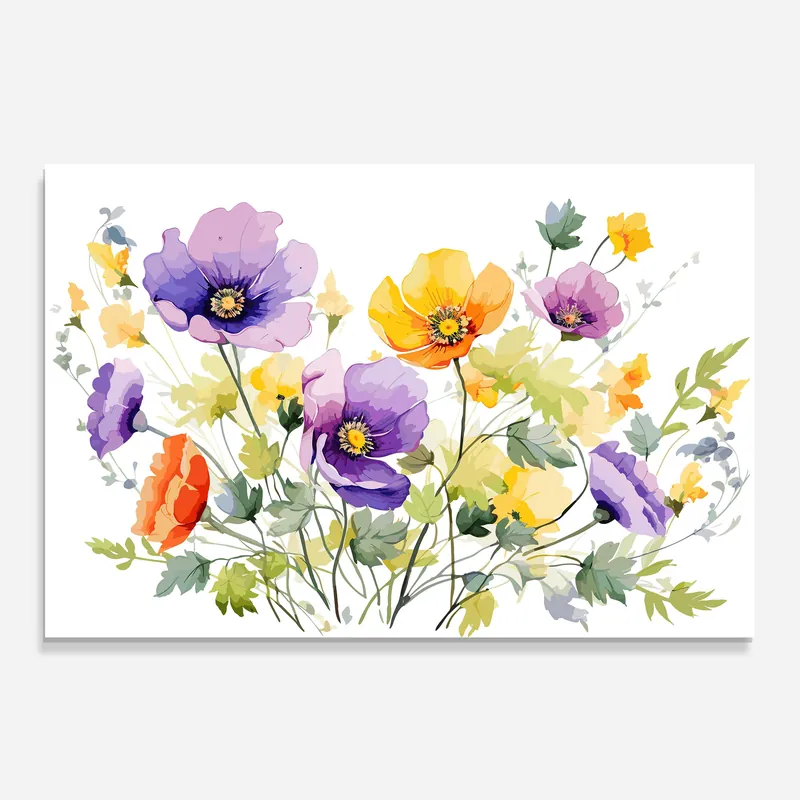 Neue Ware Küchenrückwand Glas Purple Orange Poppy