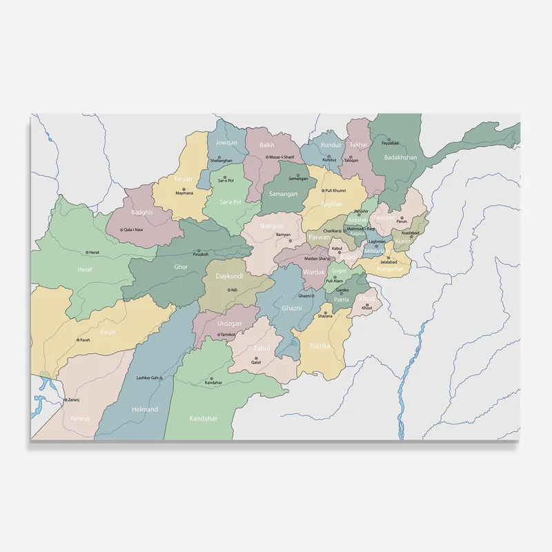 Küchenrückwand Glas Afghanistan Map Bestseller