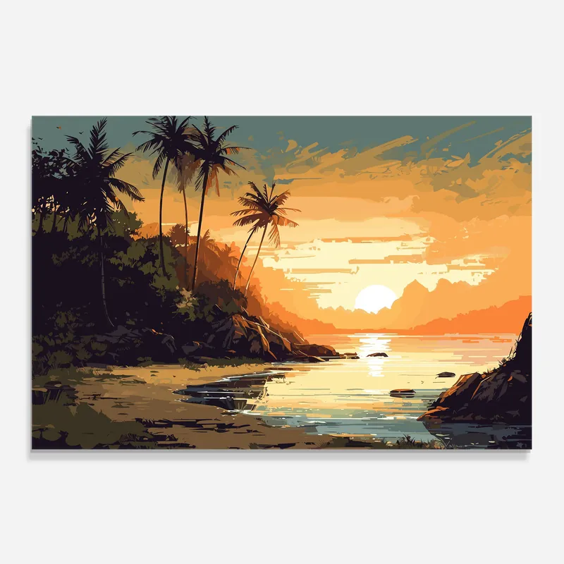 Küchenrückwand Glas Green Yellow Sunset Gratis Versand