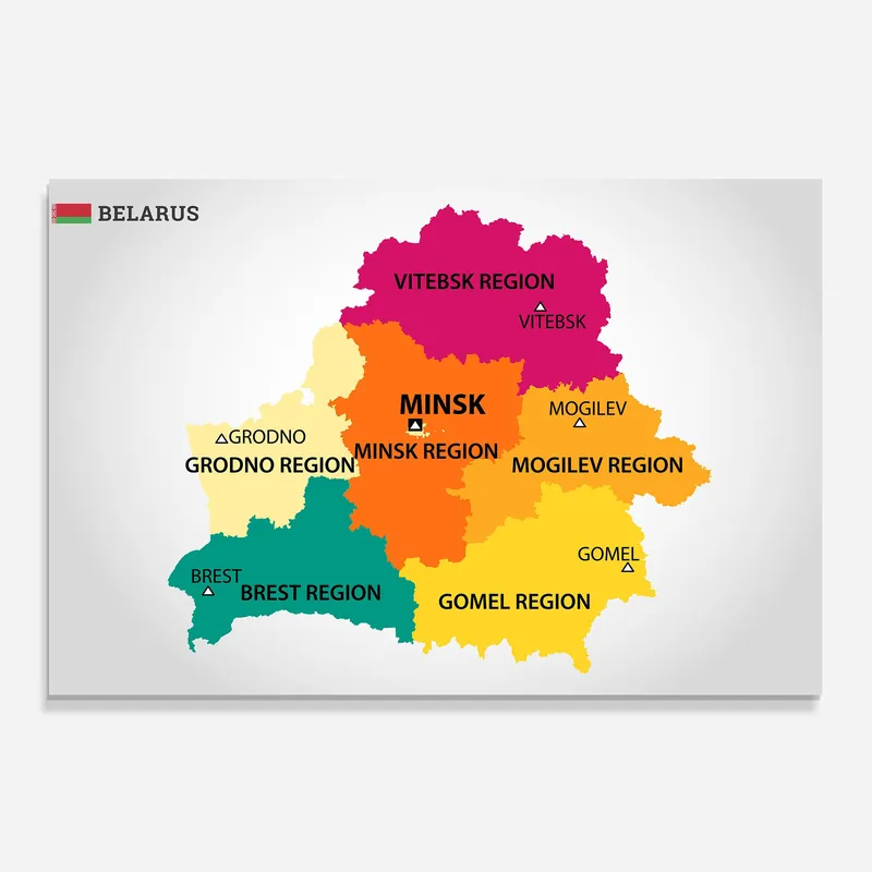 Kostenfreie Lieferung Küchenrückwand Glas Belarus Color Map