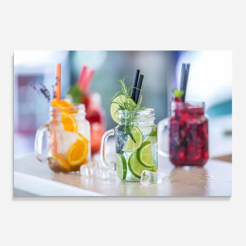 Direktkauf Küchenrückwand Glas Lemonades Jars