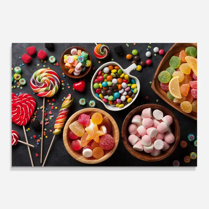 Küchenrückwand Glas Colorful Candies Sale