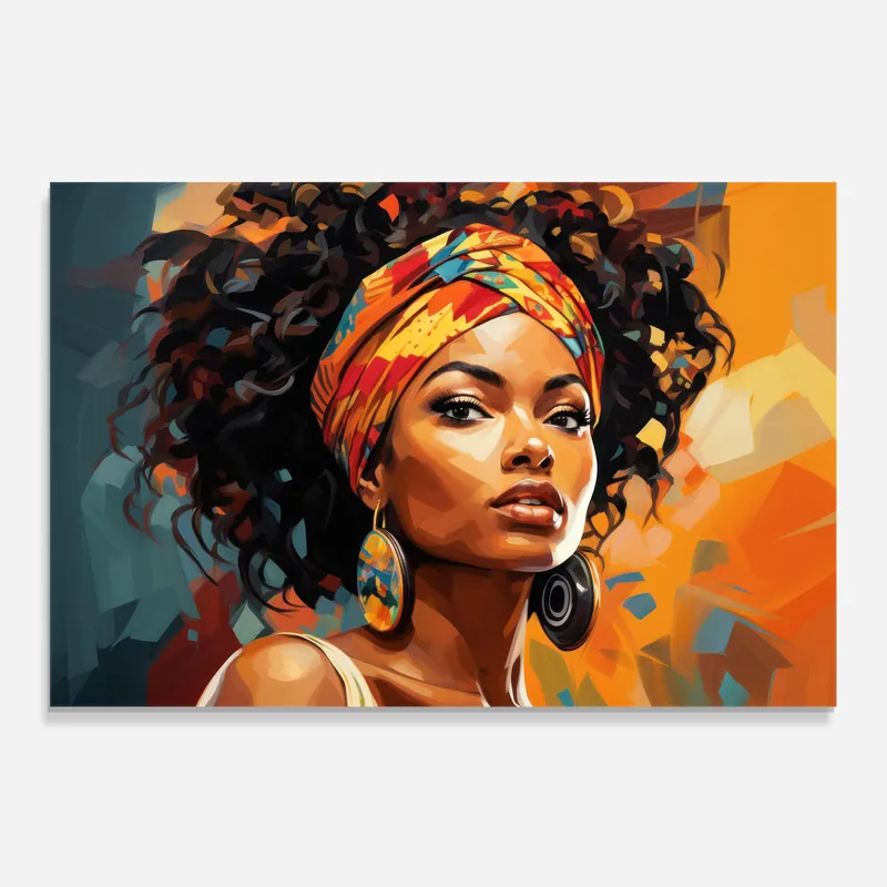 Gratis Versand Küchenrückwand Glas Colorful Ethic Portrait