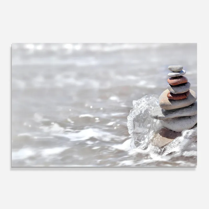 Küchenrückwand Glas Pebbles Balance Sea Aktuell