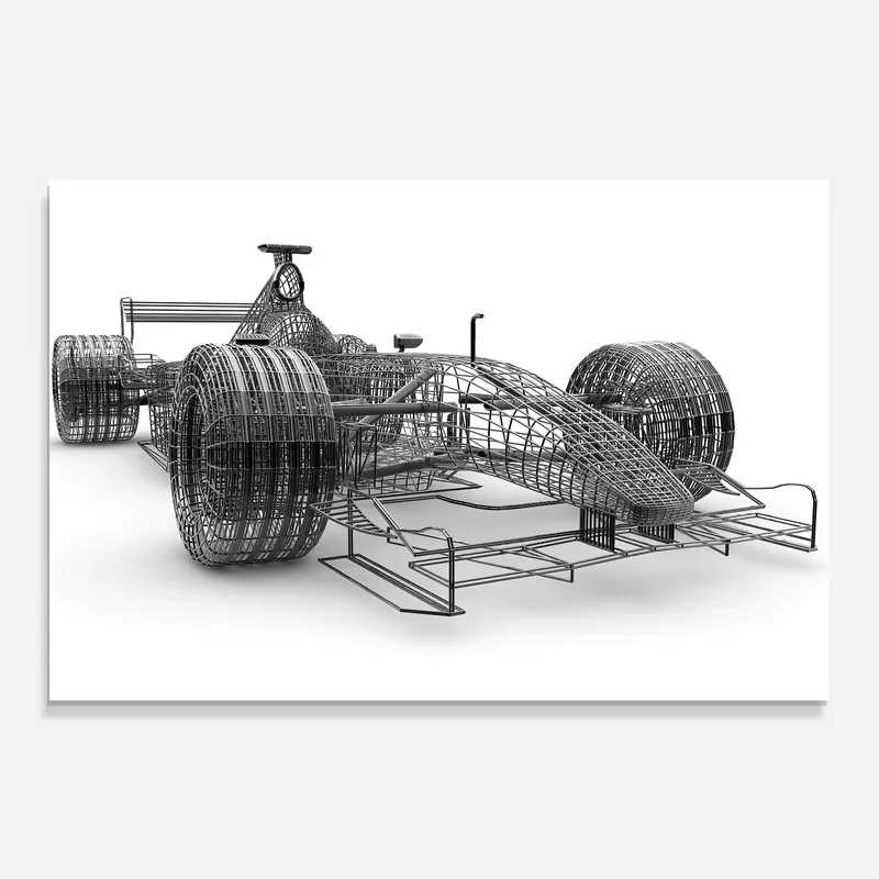 Beliebt Küchenrückwand Glas Wireframe F1 Car