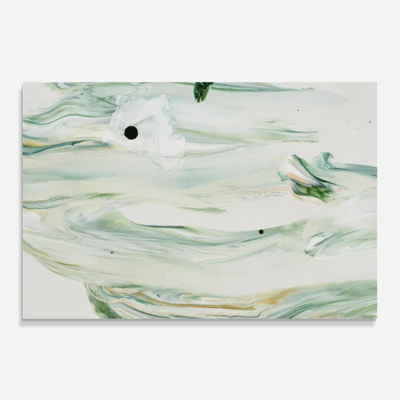 Nur Für Kurze Zeit Küchenrückwand Glas Light Green Painting