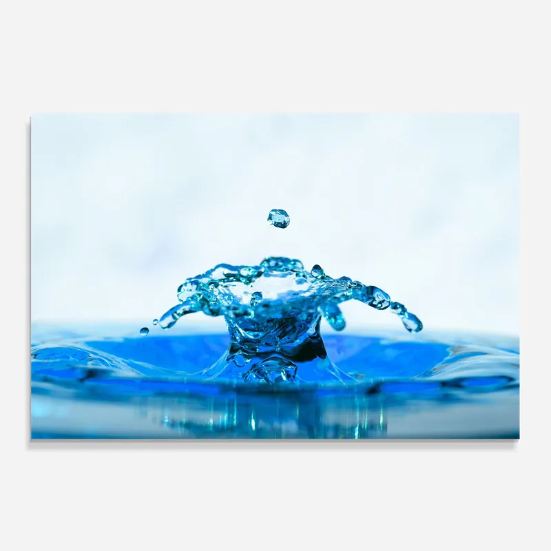 Küchenrückwand Glas Blue Water Splash Bestpreis