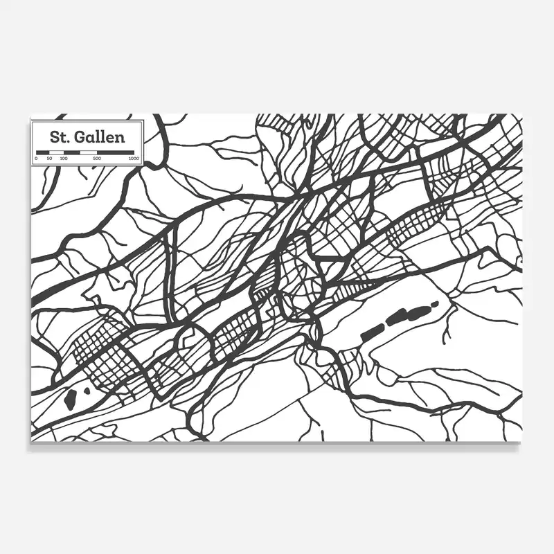 Küchenrückwand Glas St Gallen Map Markenware