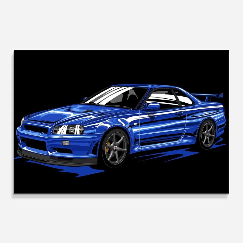 Küchenrückwand Glas Sport Blue Car Kracherpreis