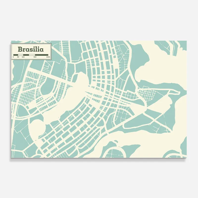Küchenrückwand Glas Brasilia Map Kostenloser Versand