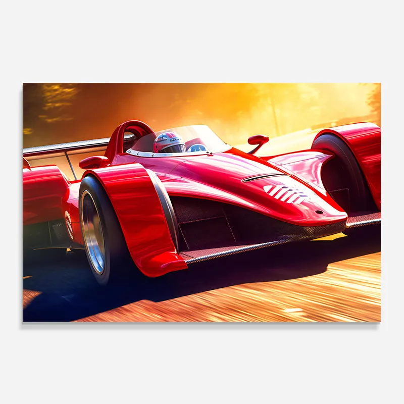 Saisonangebot Küchenrückwand Glas Red Race Car
