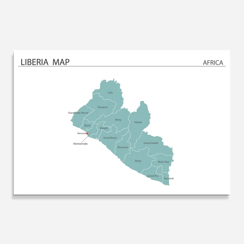 Küchenrückwand Glas Liberia Map Geprüft