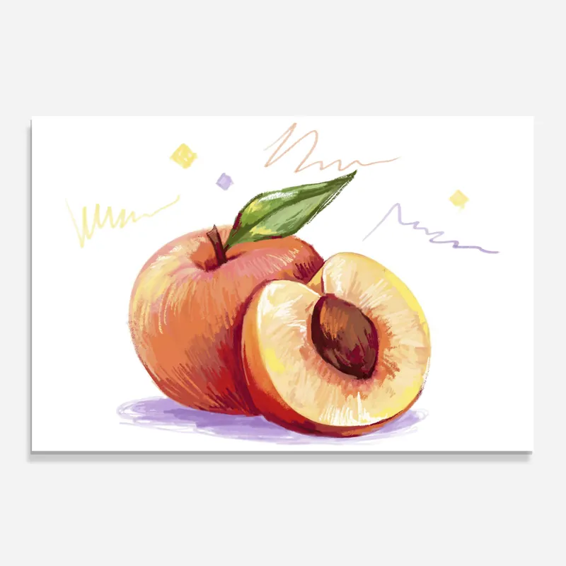 Küchenrückwand Glas Hand Drawn Fruit Super-Preis